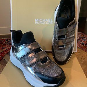 Michael Kors Keely Glitter Chain Mesh Trainer/Sneakers/Tennis Shoes
